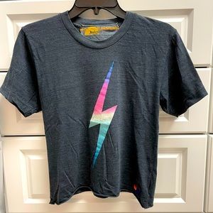 Aviator Nation bolt graphic cropped t-shirt